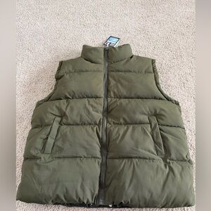 Olive Green Puffer Vest